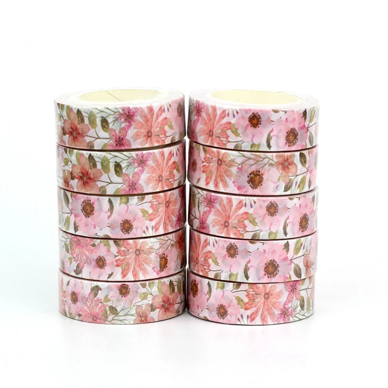 NEW 10pcs/Lot Decorative Spring Beautiful Pink Flowers Washi Tapes Paper Scrapbooking Planner Adhesive Masking Tape Stationery
NEW 10pcs/Lot Decorative Spring Beautiful Pink Flowers Washi Tapes Paper Scrapbooking Planner Adhesive Masking Tape Stationery