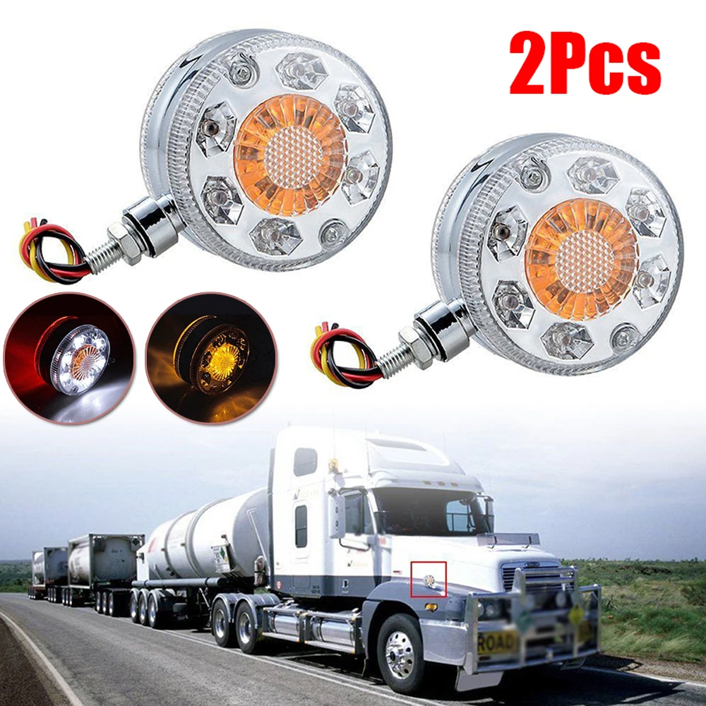 2pc DC 24V 12W Round 24LED Truck Double Face Turn Signal Brake Lamp Marker Light
2pc DC 24V 12W Round 24LED Truck Double Face Turn Signal Brake Lamp Marker Light