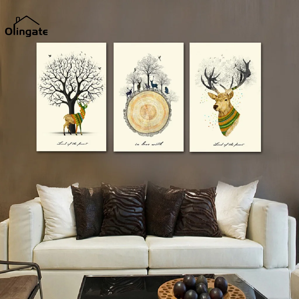 Nordic Deer Woodland Annual-Ring Canvas Poster Abstract Animals Wall Picture Print One Piece Wall Art Home Living Room Decor 
Nordic Deer Woodland Annual-Ring Canvas Poster Abstract Animals Wall Picture Print One Piece Wall Art Home Living Room Decor