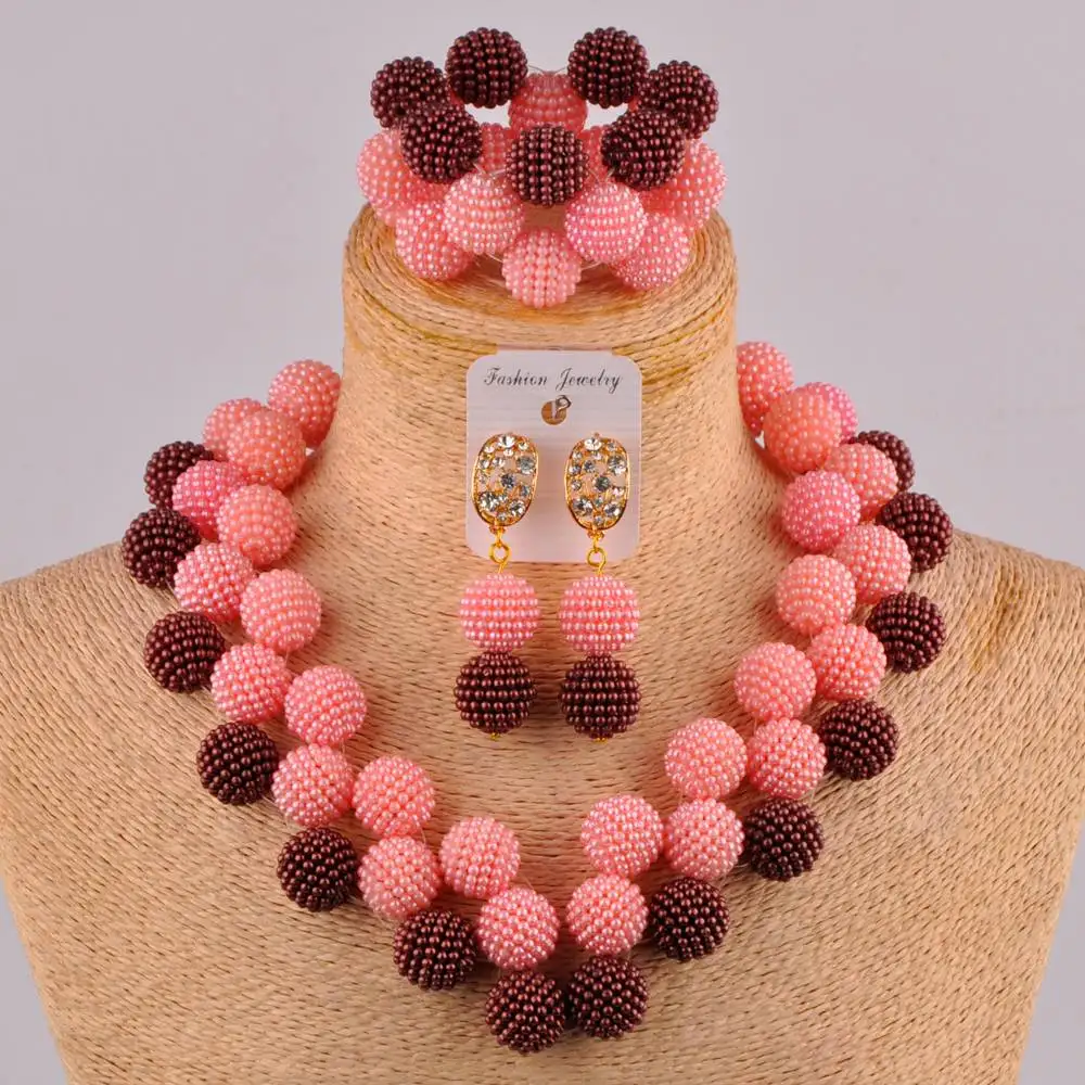 brown and peach simulated pearl costume necklace african set nigerian beads jewelry set FZZ110
brown and peach simulated pearl costume necklace african set nigerian beads jewelry set FZZ110
