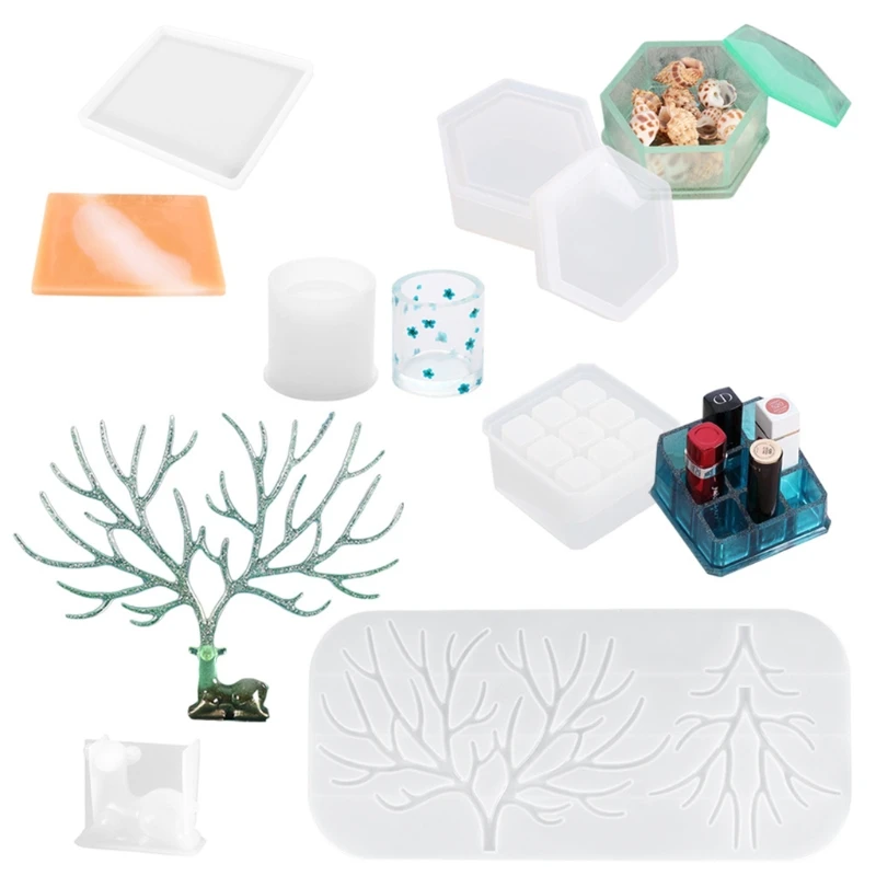 1 Set Crystal Epoxy Resin Molds Deer Makeup Jewelry Display Tray Silicone Mould K3KF
1 Set Crystal Epoxy Resin Molds Deer Makeup Jewelry Display Tray Silicone Mould K3KF