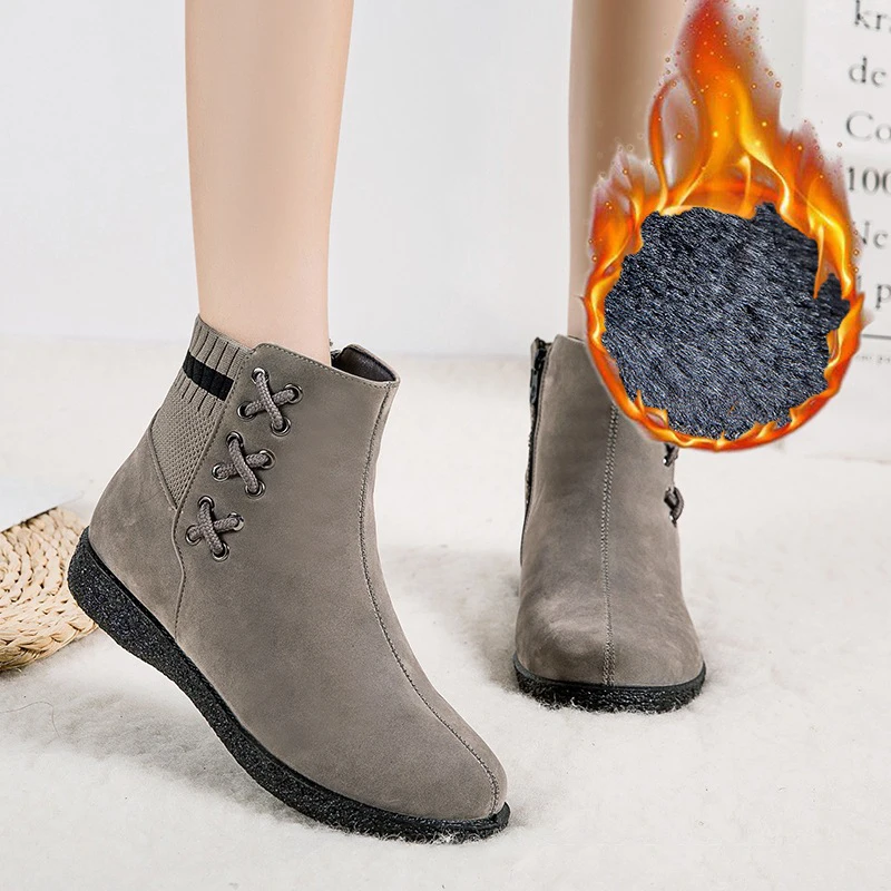 Ladies Snow Boots Comfortable Thick-soled Fur Warm Fashion Casual Zipper Winter Shoes Plus Velvet Mid-tube Warm Boots
Ladies Snow Boots Comfortable Thick-soled Fur Warm Fashion Casual Zipper Winter Shoes Plus Velvet Mid-tube Warm Boots