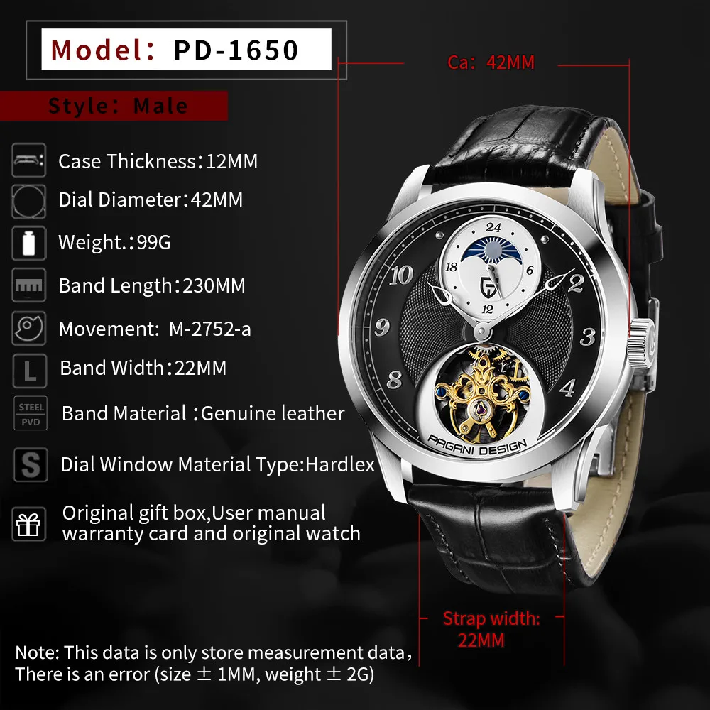 PAGANI DESIGN Men watches Top Brand Luxury Automatic Mechanical Sports Waterproof Tourbillon Men Wirstwatch Relogio Masculino
PAGANI DESIGN Men watches Top Brand Luxury Automatic Mechanical Sports Waterproof Tourbillon Men Wirstwatch Relogio Masculino