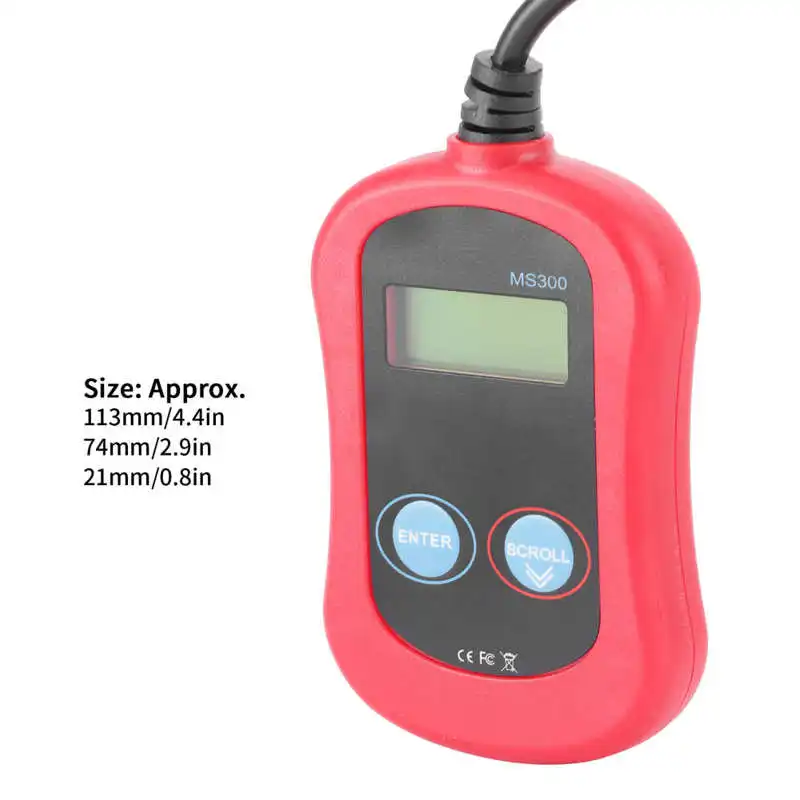 OBD2 Code Reader Read/Erase Engine Diagnostic Scanner Tool LCD Backlights Display Fault Code Reader
OBD2 Code Reader Read/Erase Engine Diagnostic Scanner Tool LCD Backlights Display Fault Code Reader