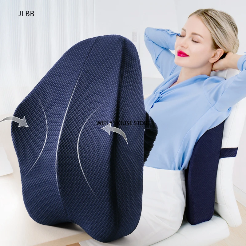 

Подушка для поддержки поясницы из пены с эффектом памяти, Ортопедическая подушка для спины и талии, подушка для офисного кресла, подушка для...