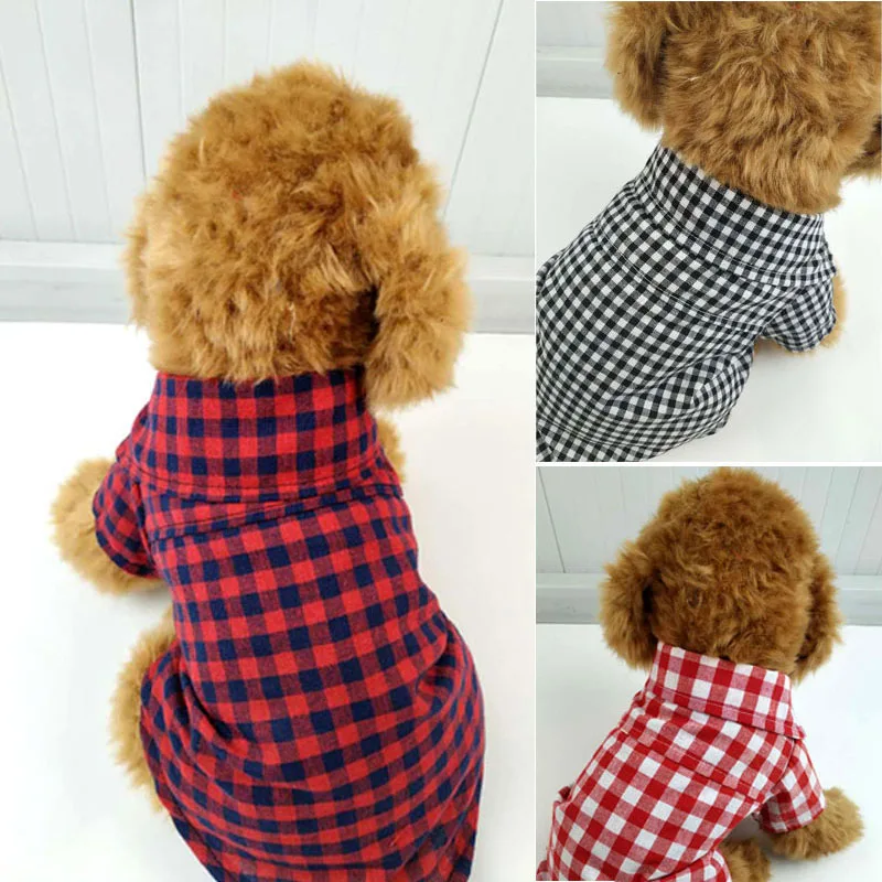 Dog Shirts British Style Plaid Dog Shirts Cotton Pet Puppy Spring Summer T-Shirt Dog Clothes For Small Medium Dogs Cat Trendy
Dog Shirts British Style Plaid Dog Shirts Cotton Pet Puppy Spring Summer T-Shirt Dog Clothes For Small Medium Dogs Cat Trendy