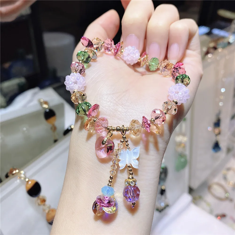 Original fresh butterfly crystal bracelet shell beads pink crystal tassel birthday gift Women
Original fresh butterfly crystal bracelet shell beads pink crystal tassel birthday gift Women