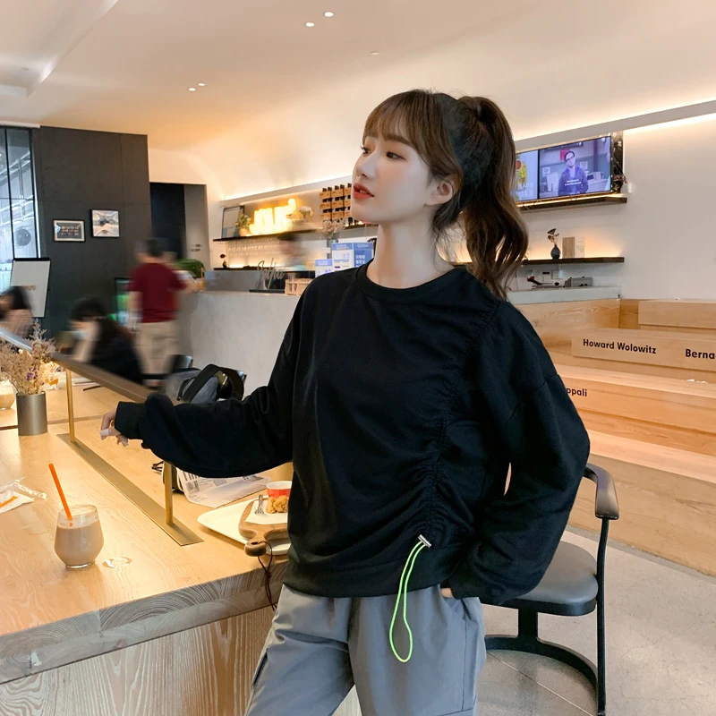 Oversized Women's Sweatshirt Solid Color Pullover T Shirt Winter Autumn Jumper Loose Drawstring Streetwear Long Sleeve Tops
Oversized Women's Sweatshirt Solid Color Pullover T Shirt Winter Autumn Jumper Loose Drawstring Streetwear Long Sleeve Tops