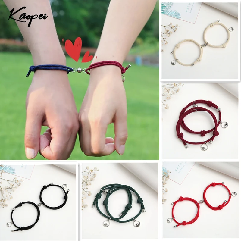 2pcs\Set Couple Bracelet Friendship Charms Rope Jewelry A Pair of Magnet Ball Hand Men and Women Gift
2pcs\Set Couple Bracelet Friendship Charms Rope Jewelry A Pair of Magnet Ball Hand Men and Women Gift