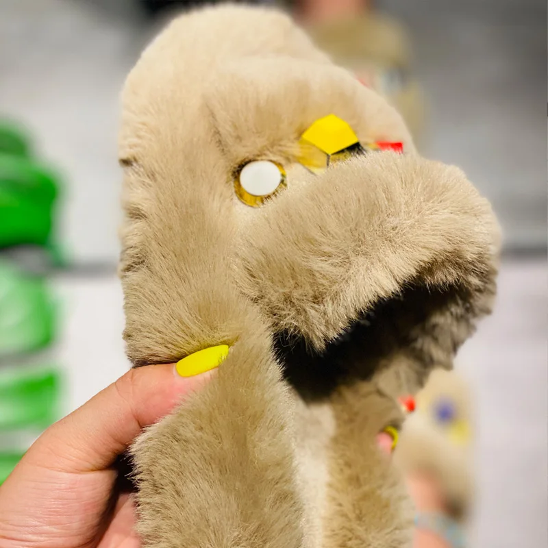 New Faux Fur Slides Women Furry Fur Sandals For Woman Female Indoor Shoes Fluffy Plush With Fur Slippers Flip Flops Plus Size 43
New Faux Fur Slides Women Furry Fur Sandals For Woman Female Indoor Shoes Fluffy Plush With Fur Slippers Flip Flops Plus Size 43