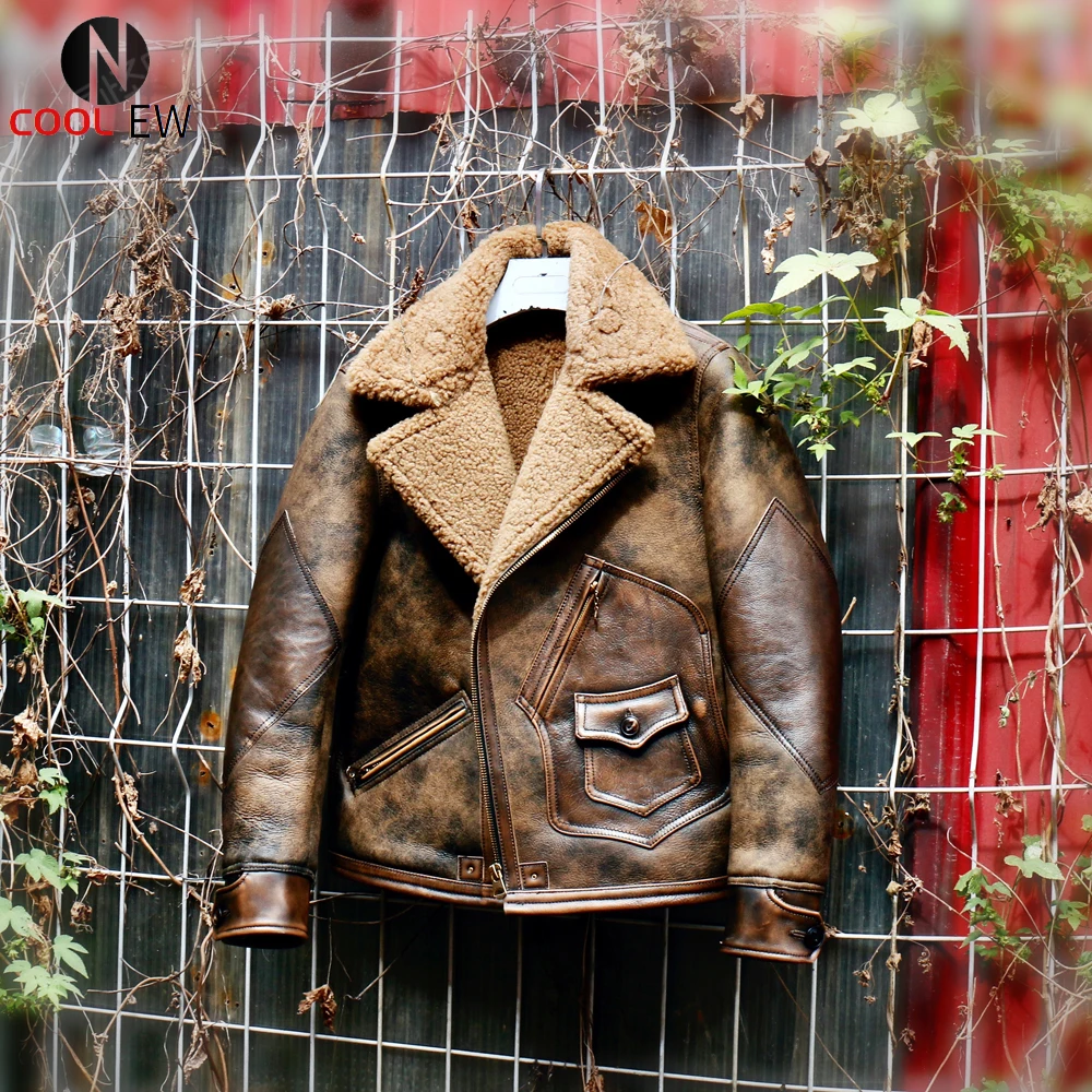 CDJ-87 European US Size High Quality Super Warm Genuine Sheep Leather Coat Mens Big B3 Shearling Bomber Merino Fur Jacket
CDJ-87 European US Size High Quality Super Warm Genuine Sheep Leather Coat Mens Big B3 Shearling Bomber Merino Fur Jacket