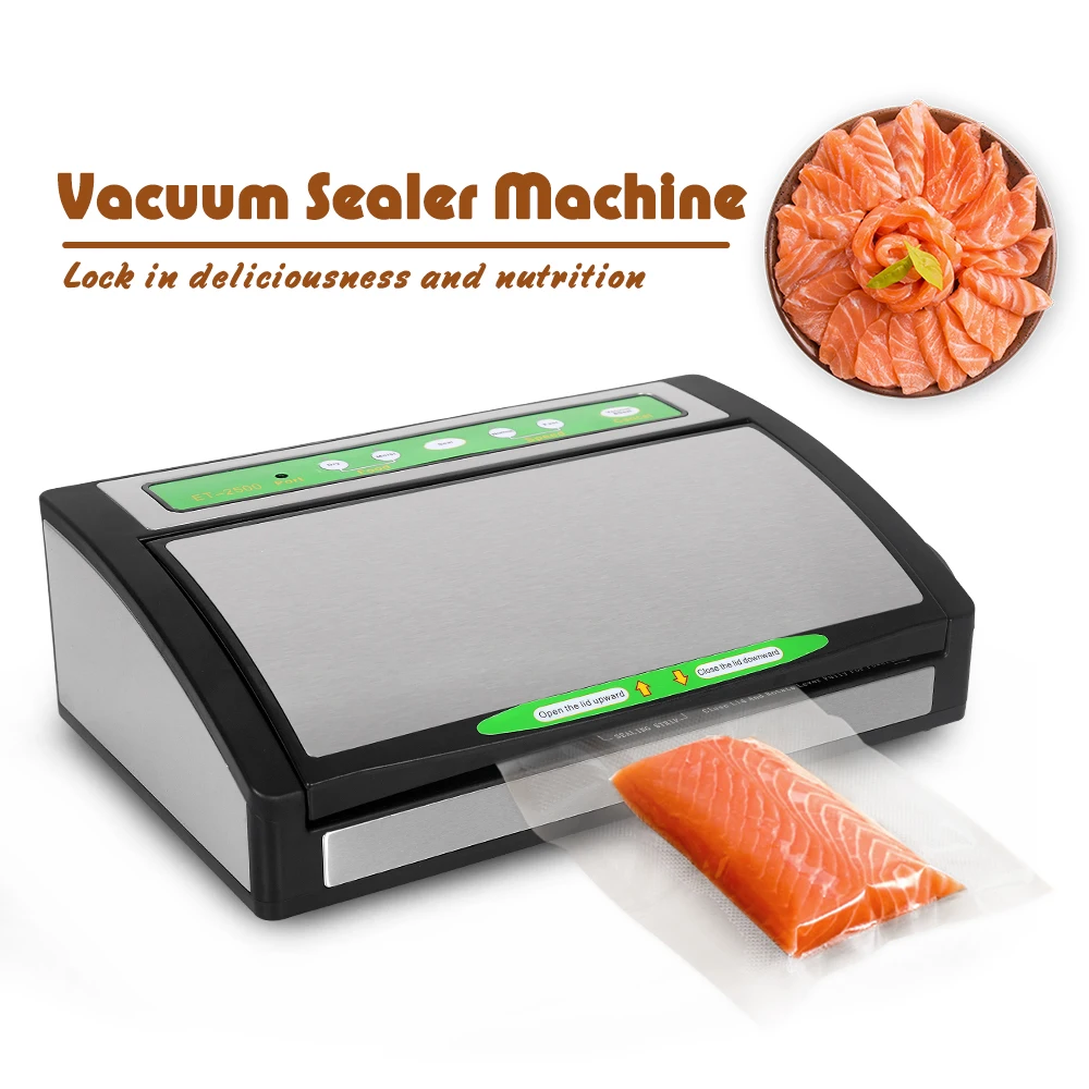 

ITOP Vacuum Packaging Machine Electric Household Vacuum Food Sealer with 1 Roll Packing Bag 220V/110V