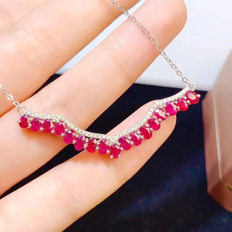 Oval 4.2ct Natural Myanmar Pink Ruby Chain Necklace for Women Party 925 Sterling Silver Fine Jewelry Top Quality Red Gemstones
Oval 4.2ct Natural Myanmar Pink Ruby Chain Necklace for Women Party 925 Sterling Silver Fine Jewelry Top Quality Red Gemstones