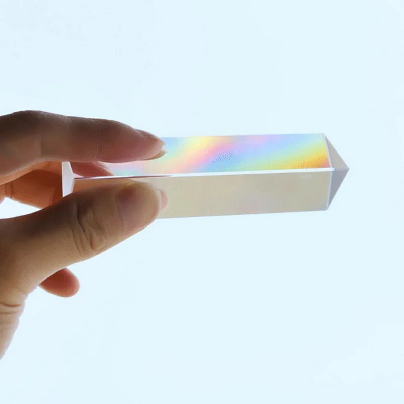 Glass Triangular Prism for Teaching Light Spectrum Physics Photo Photography Optical Instruments Rainbow Experiment 1Pcs
Glass Triangular Prism for Teaching Light Spectrum Physics Photo Photography Optical Instruments Rainbow Experiment 1Pcs