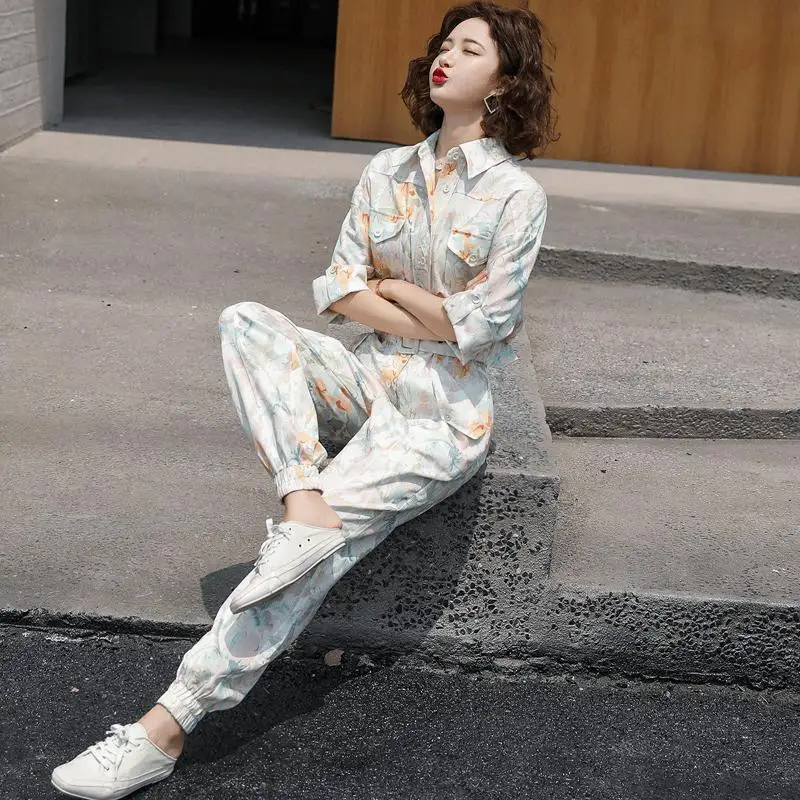 Siamese Pants Women's 2022 New Summer Thin Section Printed Temperament Goddess Fan Xian Thin Tooling Overalls
Siamese Pants Women's 2022 New Summer Thin Section Printed Temperament Goddess Fan Xian Thin Tooling Overalls