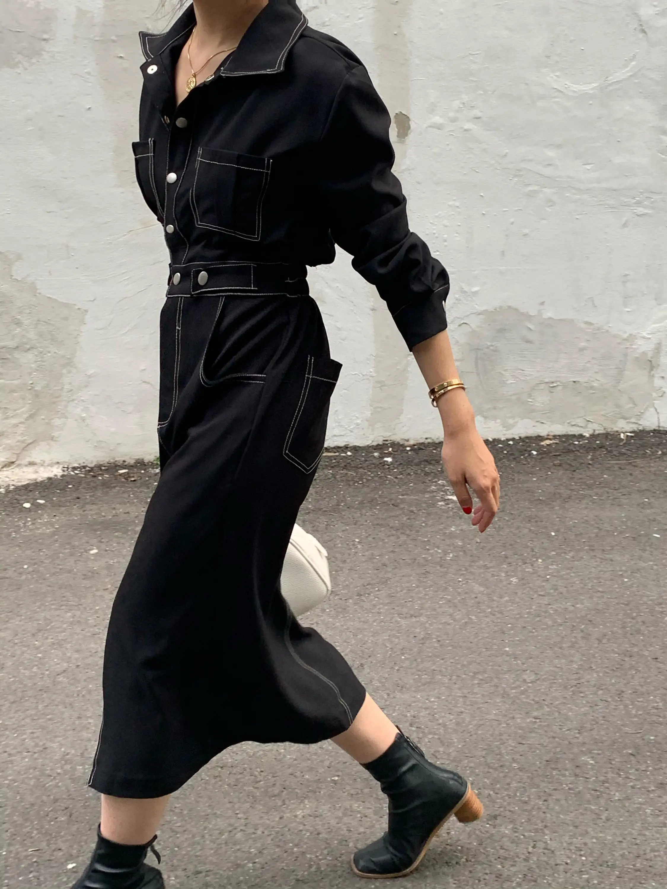 Korean Style Spring Women 2021 Casual Fashion Solid Turn-down Collar Party Dress Vintage High Street Mid-calf Pockets Dress
Korean Style Spring Women 2021 Casual Fashion Solid Turn-down Collar Party Dress Vintage High Street Mid-calf Pockets Dress