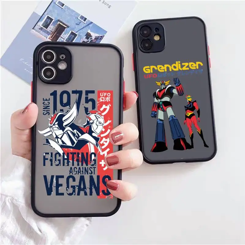 UFO Robot Goldorak Phone Case For iPhone 12 11 Mini Pro XR XS Max 7 8 Plus X Matte transparent Back Cover
UFO Robot Goldorak Phone Case For iPhone 12 11 Mini Pro XR XS Max 7 8 Plus X Matte transparent Back Cover