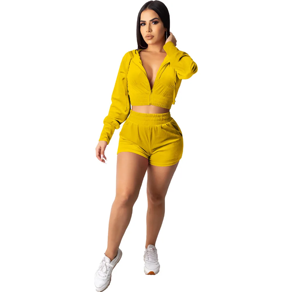 Gym Women Sportswear 2021 New Fashion Solid Color Casual Hooded Sport Set Two-Piece Suit Women's Summer Suit
Gym Women Sportswear 2021 New Fashion Solid Color Casual Hooded Sport Set Two-Piece Suit Women's Summer Suit