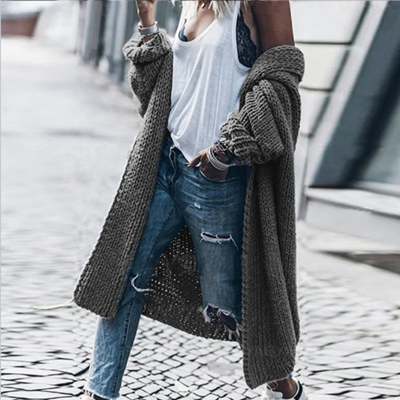 Women Simple Solid Color Cardigan Knitting Outwear Autumn Elegant Full Sleeve Open Stitch Sweater Office Lady Loose Streetwear
Women Simple Solid Color Cardigan Knitting Outwear Autumn Elegant Full Sleeve Open Stitch Sweater Office Lady Loose Streetwear