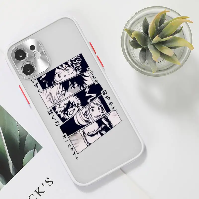 My Hero Academia Midoriya Phone Case For iPhone 12 11 Mini Pro XR XS Max 7 8 Plus X Matte transparent White Back Cover
My Hero Academia Midoriya Phone Case For iPhone 12 11 Mini Pro XR XS Max 7 8 Plus X Matte transparent White Back Cover