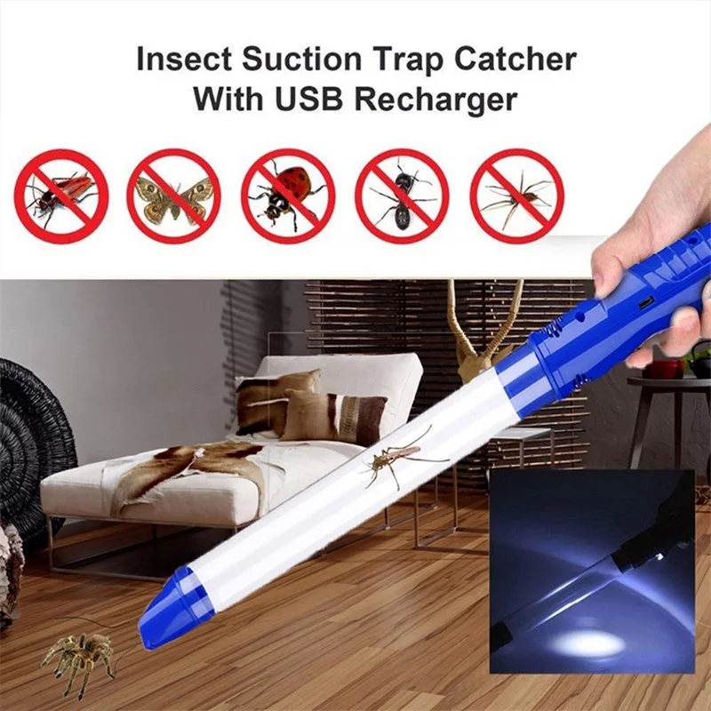Handheld Suction Insect Trap Usb Rechargeable Vacuum Insect Trap Spider Trap Light Portable Pest Control Garden Tool Fly Catcher
Handheld Suction Insect Trap Usb Rechargeable Vacuum Insect Trap Spider Trap Light Portable Pest Control Garden Tool Fly Catcher
