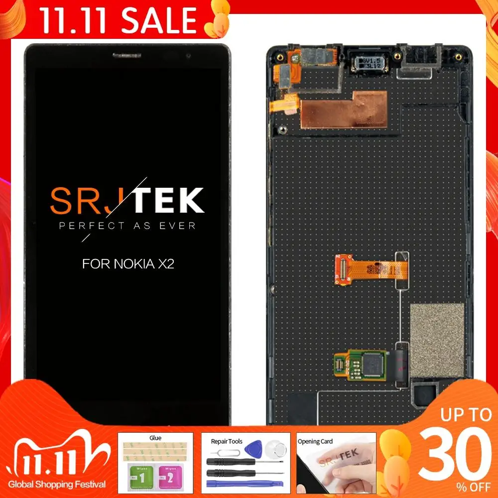 4.3" 800x480 Original IPS LCD For NOKIA X2 Display Touch Screen with Frame Replacement for NOKIA X2 Dual RM-1013 RM-1014 X2DS
4.3" 800x480 Original IPS LCD For NOKIA X2 Display Touch Screen with Frame Replacement for NOKIA X2 Dual RM-1013 RM-1014 X2DS