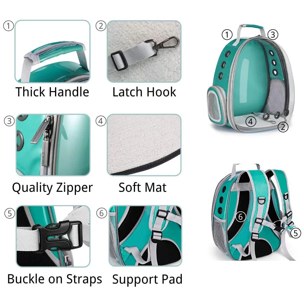 Pet Carrier Bag Breathable Clear Cat Dog Puppy Portable Backpack for Travel All transparent standard
Pet Carrier Bag Breathable Clear Cat Dog Puppy Portable Backpack for Travel All transparent standard
