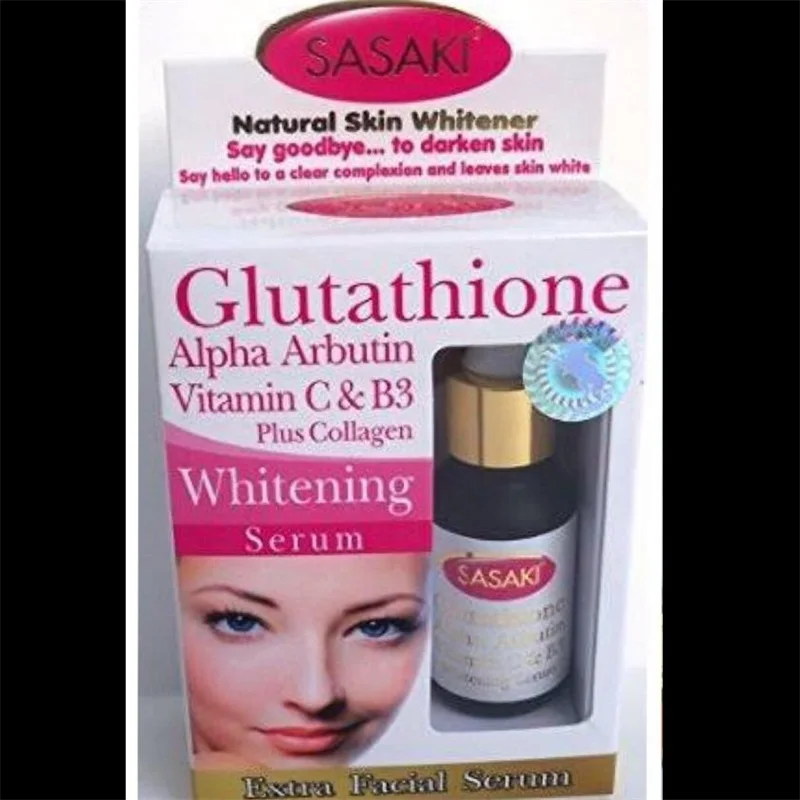 SASAKI SKIN WHITENING FACIAL SERUM GLUTATHIONE, ALPHA ARBUTIN,COLLAGEN,VITAMIN C, MELASMA
SASAKI SKIN WHITENING FACIAL SERUM GLUTATHIONE, ALPHA ARBUTIN,COLLAGEN,VITAMIN C, MELASMA