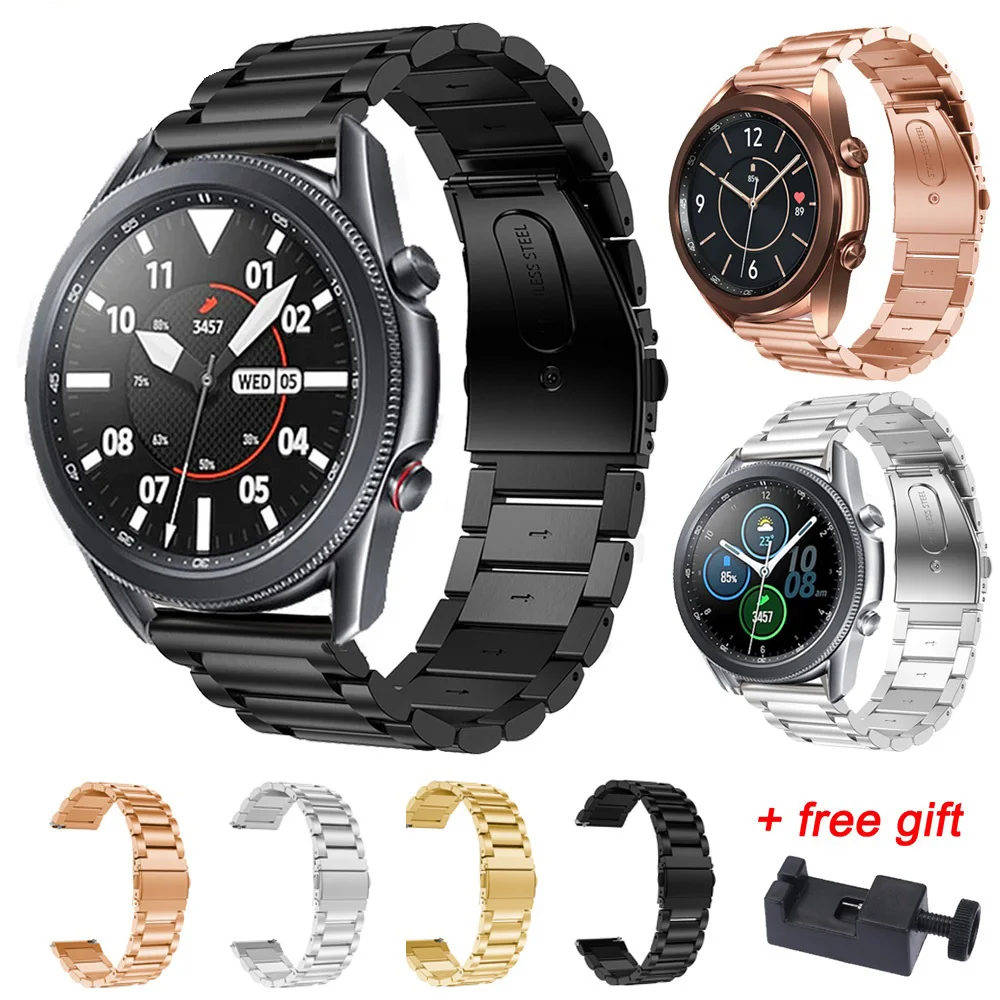Ремешок из нержавеющей стали для Samsung Galaxy Watch 3 45 мм, классический металлический браслет для Galaxy Watch 3 41 мм, браслет для наручных часов
Ремешок из нержавеющей стали для Samsung Galaxy Watch 3 45 мм, классический металлический браслет для Galaxy Watch 3 41 мм, браслет для наручных часов