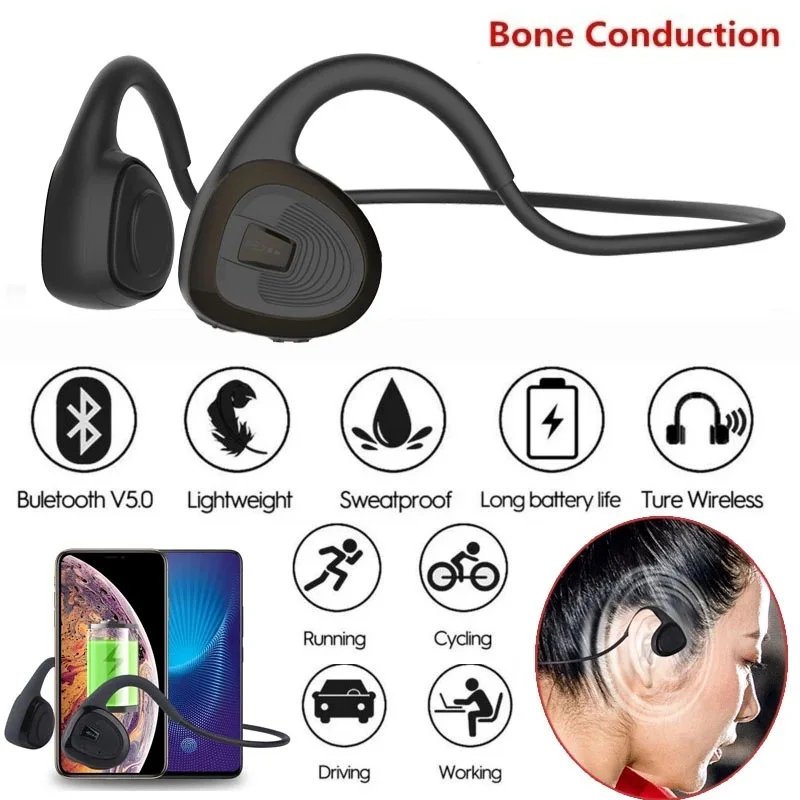 Wireless Bone Conduct Headphones Earphone Bluetooth 5.0 with Sweat Waterproof Compatible For Apple Xiaomi Smartphone
Wireless Bone Conduct Headphones Earphone Bluetooth 5.0 with Sweat Waterproof Compatible For Apple Xiaomi Smartphone
