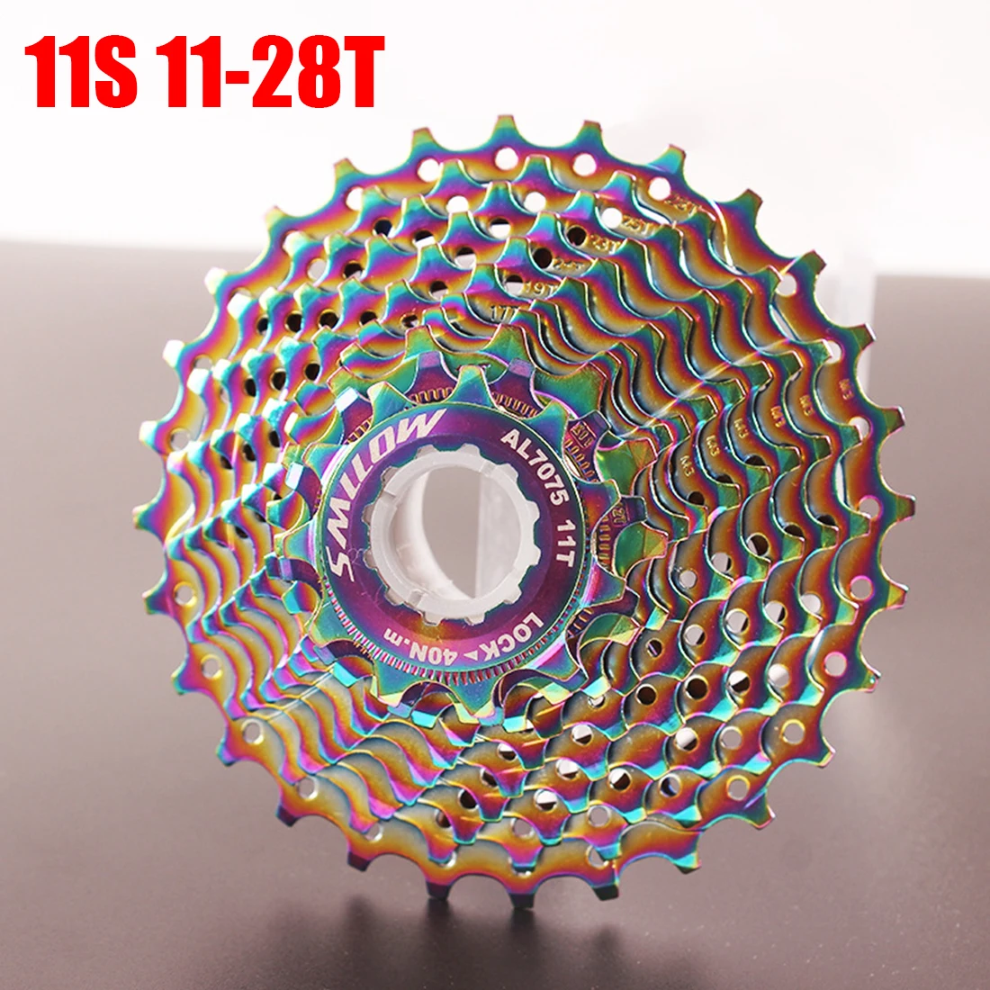 1pc 11 Speed Road Bike Cassette 9/10/11S Speed 11-28T Tuitraligh Colorful Card Bicycle Flywheel Ultraligh Hollow Luxurious
1pc 11 Speed Road Bike Cassette 9/10/11S Speed 11-28T Tuitraligh Colorful Card Bicycle Flywheel Ultraligh Hollow Luxurious