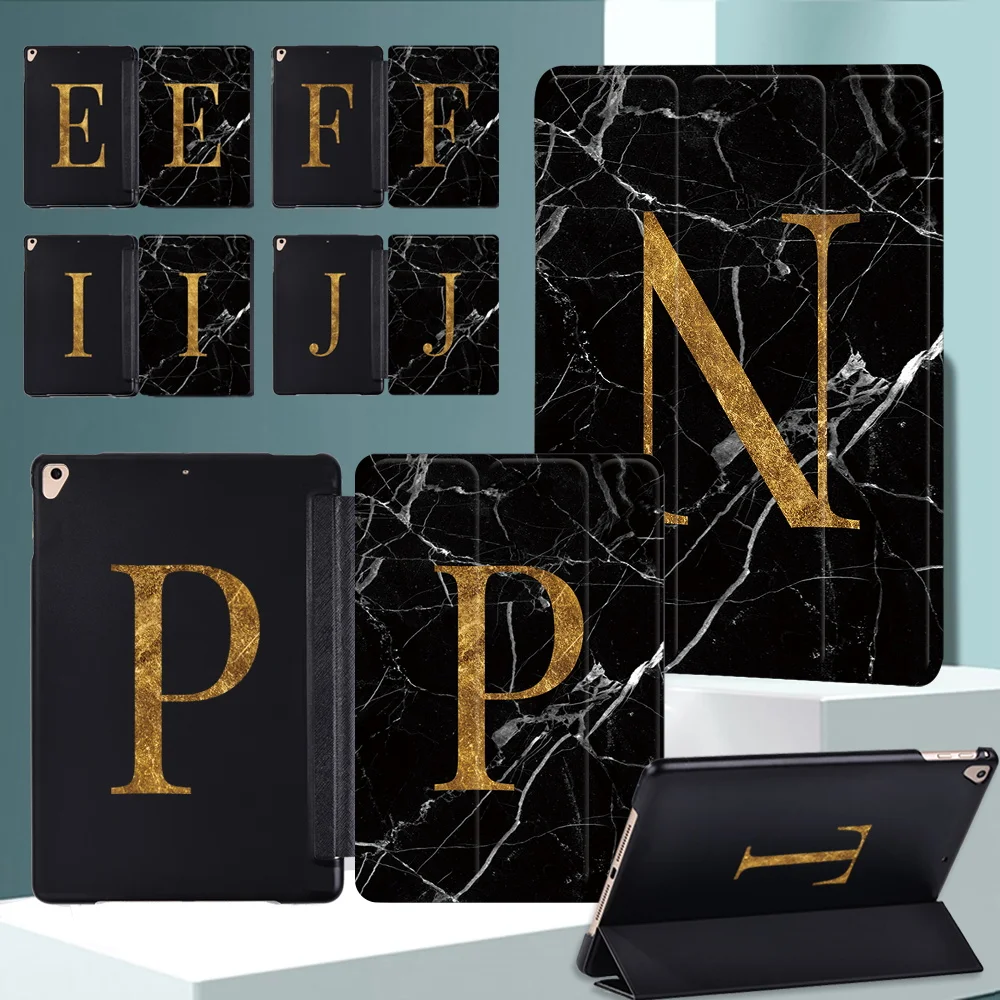 Case for Apple IPad Air 1/Air 2/Air 3 10.5"/Air 4 10.9" Black Marble Letter Pattern PU Leather Smart Folding Stand Tablet Cover
Case for Apple IPad Air 1/Air 2/Air 3 10.5"/Air 4 10.9" Black Marble Letter Pattern PU Leather Smart Folding Stand Tablet Cover