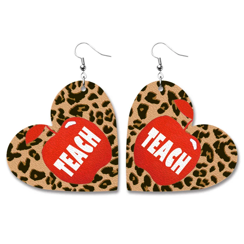 Valentine's Day Gift Leopard Softball Baseball Love Heart Genuine Leather Earrings Dangle Drop Earrings for Women
Valentine's Day Gift Leopard Softball Baseball Love Heart Genuine Leather Earrings Dangle Drop Earrings for Women