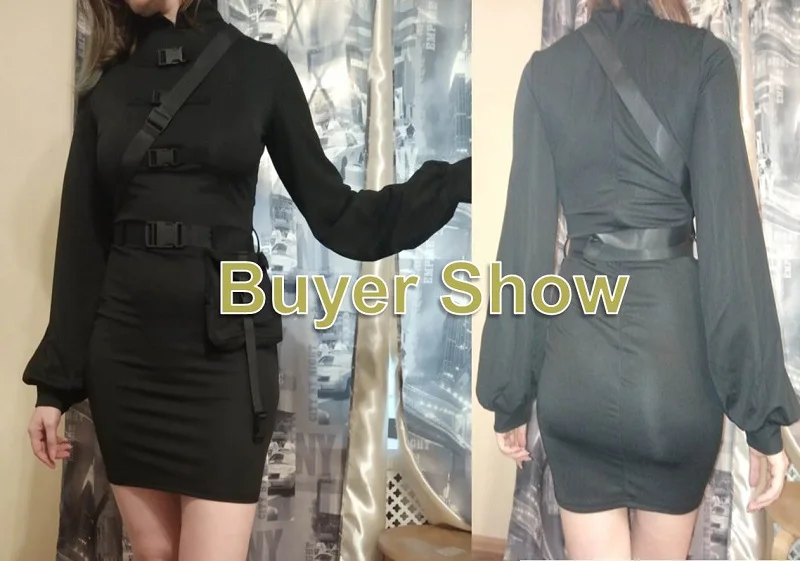 Rosetic Short Bandage Goth Dress Women Gothic Punk Belt Long Sleeve Streetwear Black Mini Vestidos Casual Dresses Spring 2020
Rosetic Short Bandage Goth Dress Women Gothic Punk Belt Long Sleeve Streetwear Black Mini Vestidos Casual Dresses Spring 2020