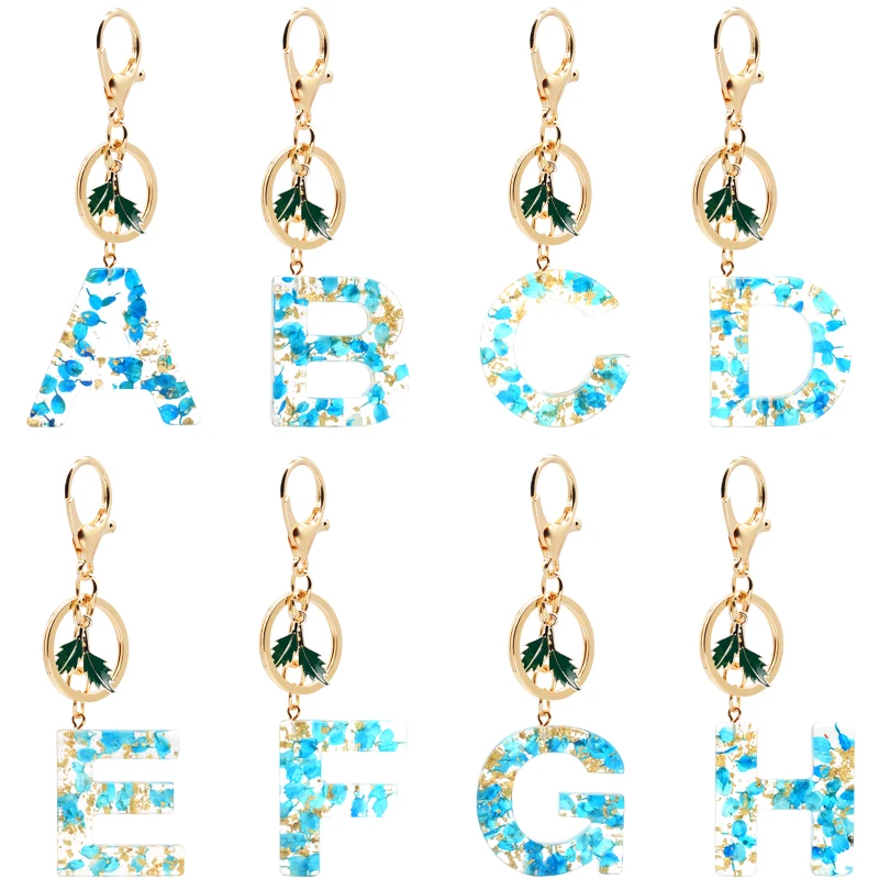 1Pc Alloy Leaf Letter Keychain English Alphabet Keyring Blue Petals Gold Foil Filling Car Mirror Accessory Women Handbag Charms
1Pc Alloy Leaf Letter Keychain English Alphabet Keyring Blue Petals Gold Foil Filling Car Mirror Accessory Women Handbag Charms