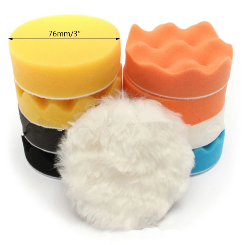 New 11Pcs 3inch Car Polishing Disc Self-Adhesive Sponge Wool Wheel Polishing Pad
New 11Pcs 3inch Car Polishing Disc Self-Adhesive Sponge Wool Wheel Polishing Pad