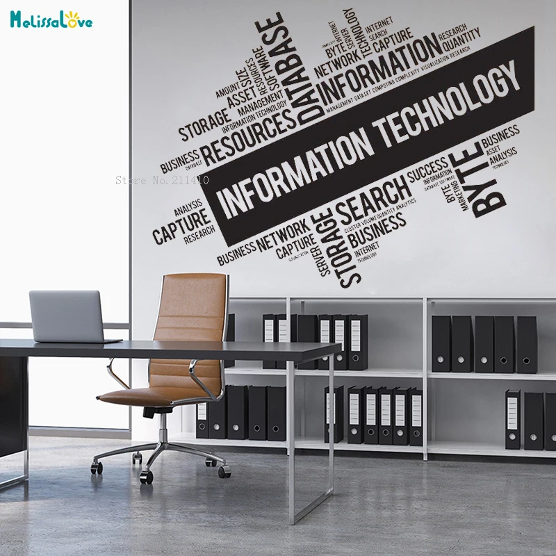 Information Technology Vinyl Wall Decal Business Network Internet Decoration Words Quote Stickers Murals Removable YT2237
Information Technology Vinyl Wall Decal Business Network Internet Decoration Words Quote Stickers Murals Removable YT2237