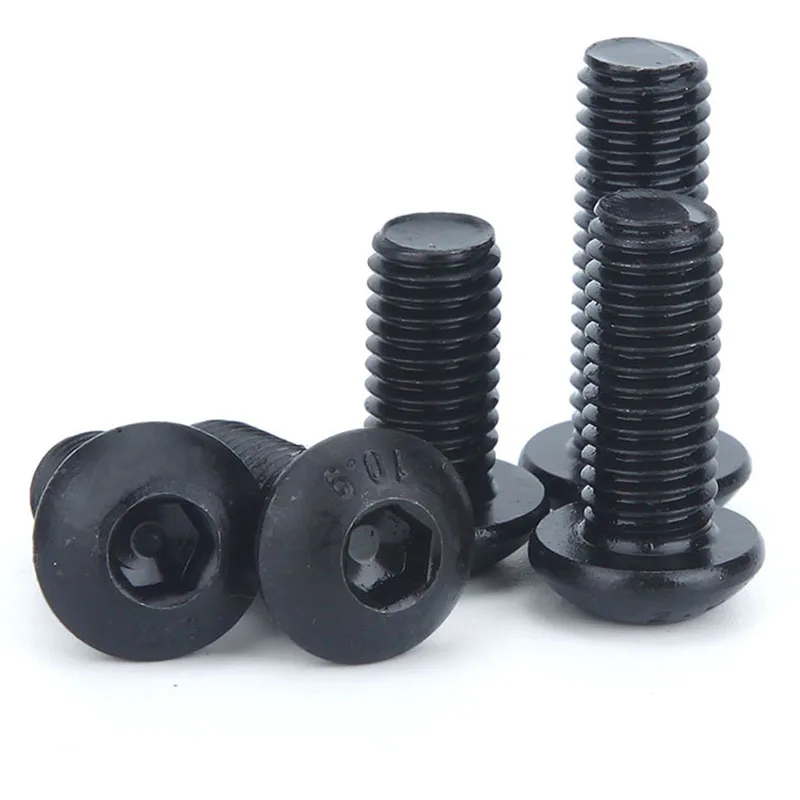 ISO7380 M3-M10 12.9 Level Black Hexagon Socket Button Head Screw Furniture Mushroom Cap Hex Bolts
ISO7380 M3-M10 12.9 Level Black Hexagon Socket Button Head Screw Furniture Mushroom Cap Hex Bolts