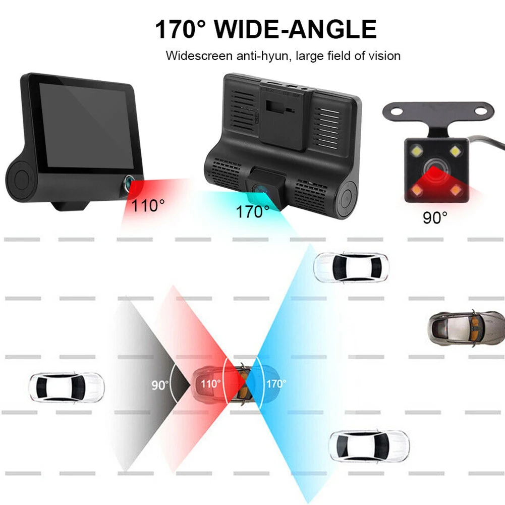 New Hot 4-inch High Definition 1080p 3 Lens Vehicle DVR Driving Recorder Car Accessories Wholesale Quick Delivery Dropshipping
New Hot 4-inch High Definition 1080p 3 Lens Vehicle DVR Driving Recorder Car Accessories Wholesale Quick Delivery Dropshipping