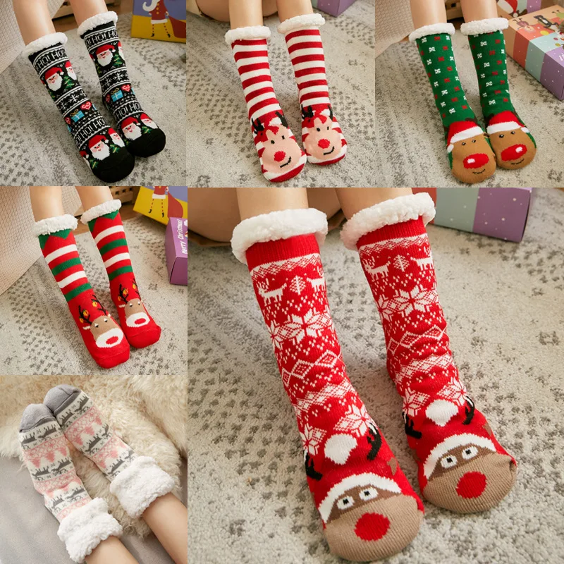 Gift box winter Christmas socks 4 pairs of thick plush non-slip cotton socks warm household floor socks Elk, Santa carpet socks
Gift box winter Christmas socks 4 pairs of thick plush non-slip cotton socks warm household floor socks Elk, Santa carpet socks