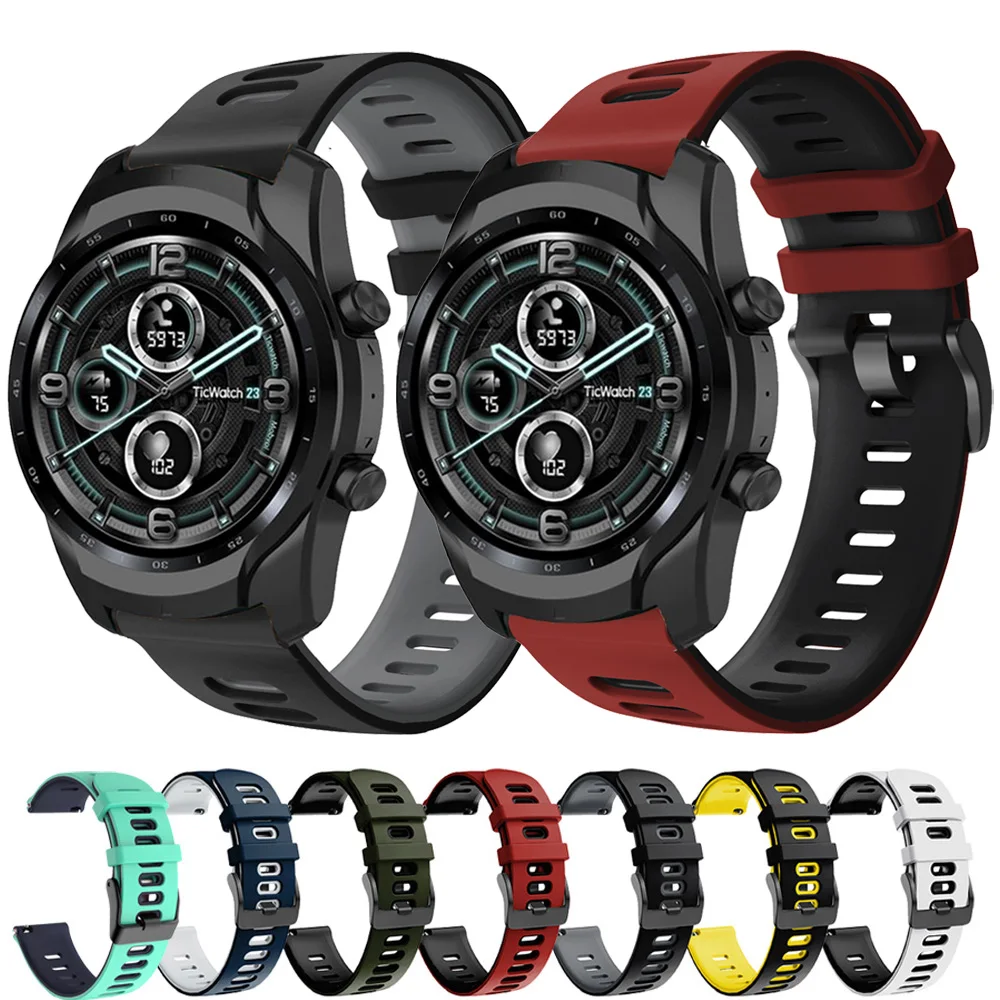 Double Color Silicone Strap For TicWatch Pro 3/3 GPS Smart Watch Band 22MM Bracelet Wrist Straps For TicWatch Pro 2020 Correa
Double Color Silicone Strap For TicWatch Pro 3/3 GPS Smart Watch Band 22MM Bracelet Wrist Straps For TicWatch Pro 2020 Correa