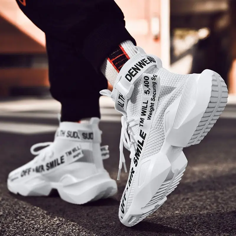 WEH Fashion Breathable Men Sneakers High Top Running Shoes for Men Outdoors Walking Sport Shoes Comfortable Mens Casual Shoes
WEH Fashion Breathable Men Sneakers High Top Running Shoes for Men Outdoors Walking Sport Shoes Comfortable Mens Casual Shoes