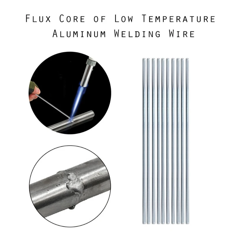 10 Pieces/set Aluminum Welding Rods Universal Low Temperature Welding Cored Wire Brazing Rod Tube for Electric Power
10 Pieces/set Aluminum Welding Rods Universal Low Temperature Welding Cored Wire Brazing Rod Tube for Electric Power