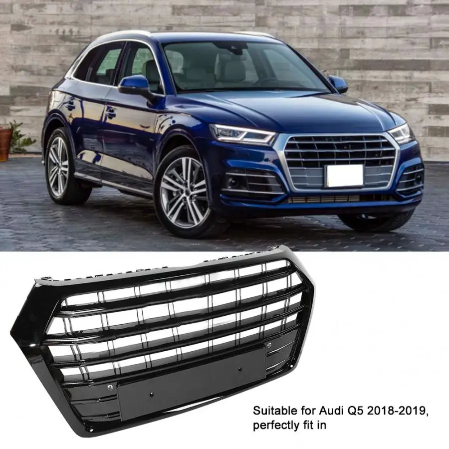 Решетка переднего бампера Центральная решетка для Audi Q5 2018 2019 (ремонт SQ5 Style)