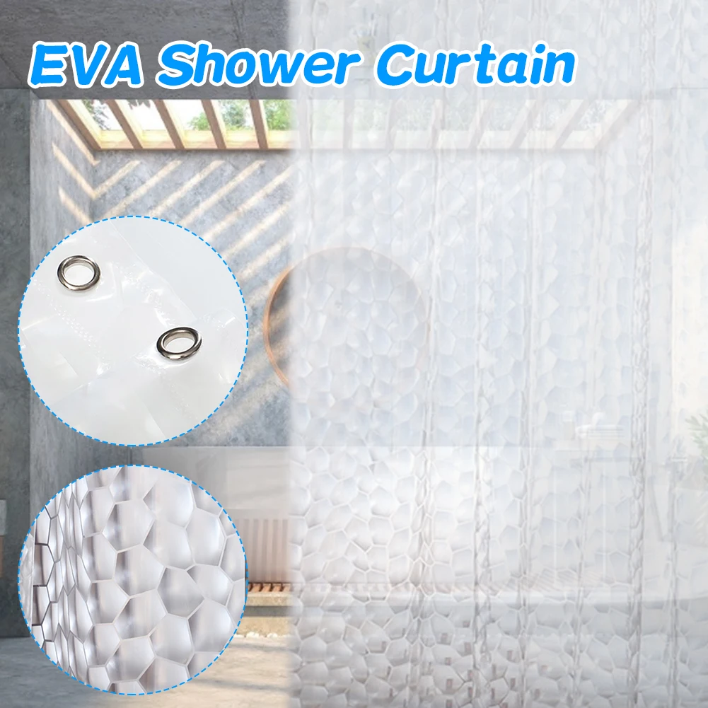 Dropshipping 3D EVA Clear Shower Curtain Liner, Water Repellent Shower Curtain for Bathroom Shower Stall, Water Cube 12pc Hooks
Dropshipping 3D EVA Clear Shower Curtain Liner, Water Repellent Shower Curtain for Bathroom Shower Stall, Water Cube 12pc Hooks
