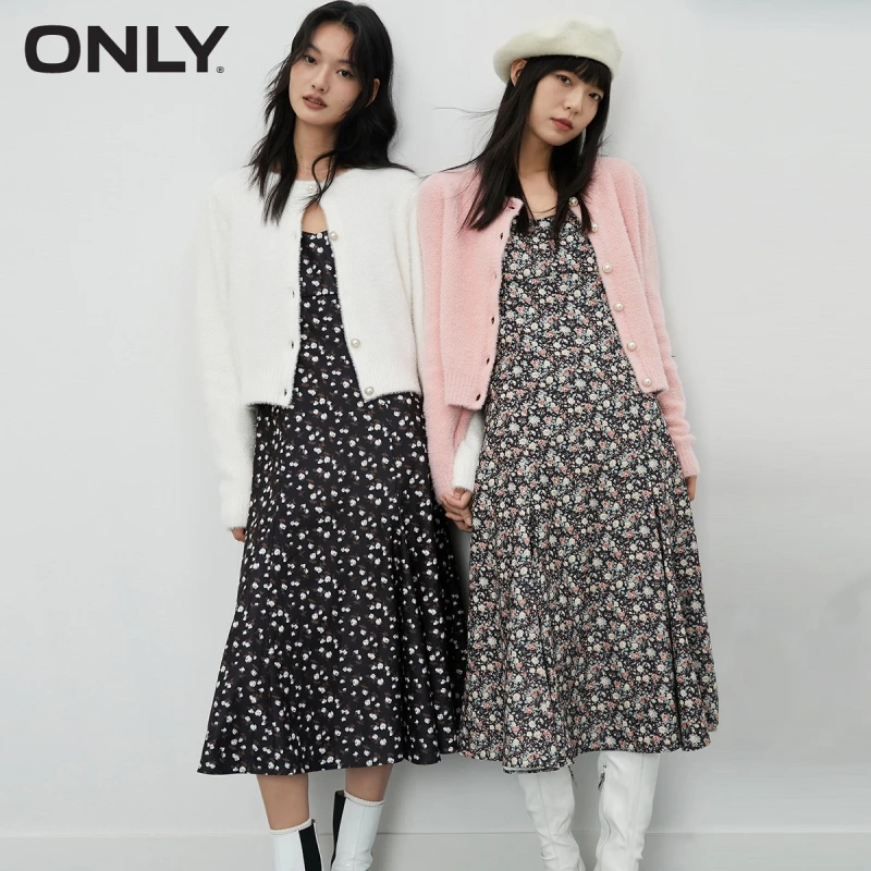 ONLY winter new style retro floral mid-length dress with waist and thin suspenders | 121407075
ONLY winter new style retro floral mid-length dress with waist and thin suspenders | 121407075