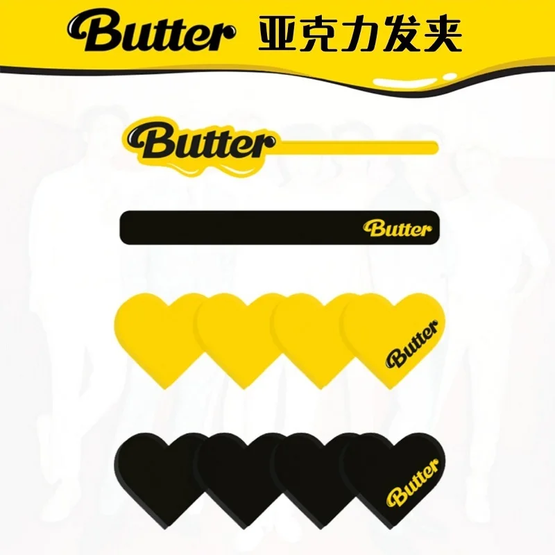 KPOP Bangtan Boys New Album Butter New Same Style Acrylic Hairpin Hairpin Clip Hair Accessories Peripheral
KPOP Bangtan Boys New Album Butter New Same Style Acrylic Hairpin Hairpin Clip Hair Accessories Peripheral
