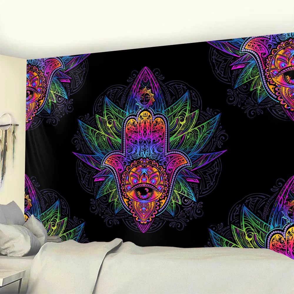 Psychedelic scene lucky hand home decoration tapestry Bohemian decorative Hippie yoga mat Mandala sheet
Psychedelic scene lucky hand home decoration tapestry Bohemian decorative Hippie yoga mat Mandala sheet