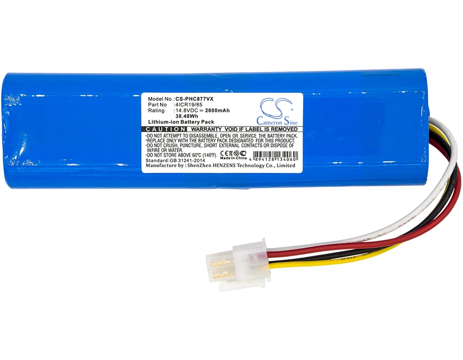 Cameron Sino 4ICR19/65 CP0111/01 Battery for Philips FC8772 FC8710 FC8776 FC8705 FC8700
Cameron Sino 4ICR19/65 CP0111/01 Battery for Philips FC8772 FC8710 FC8776 FC8705 FC8700
