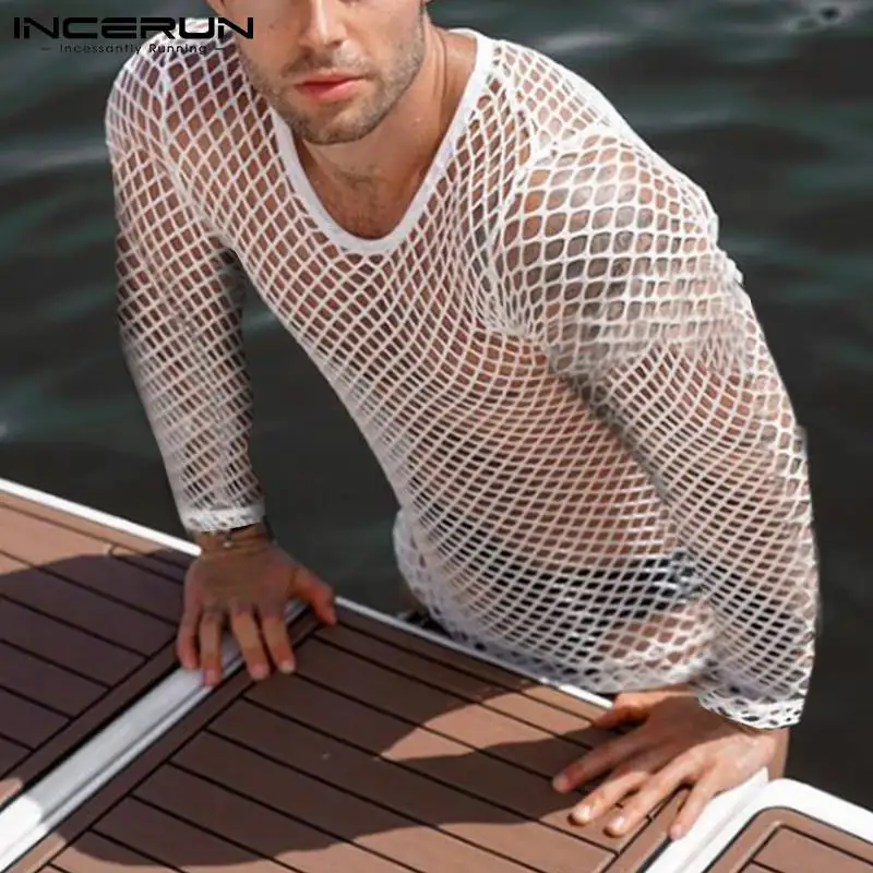 INCERUN Men Mesh T Shirt Transparent Round Neck Long Sleeve Solid Men Clothing Underwear 2022 Streetwear Sexy Camisetas S-5XL
INCERUN Men Mesh T Shirt Transparent Round Neck Long Sleeve Solid Men Clothing Underwear 2022 Streetwear Sexy Camisetas S-5XL